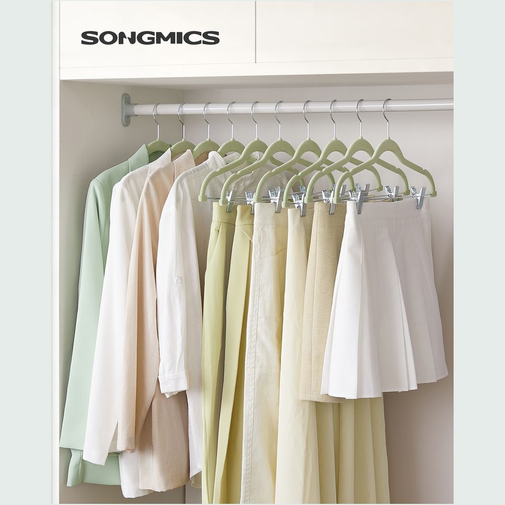 Velvet Pants Hangers | Adjustable Clips For Skirts And Trousers