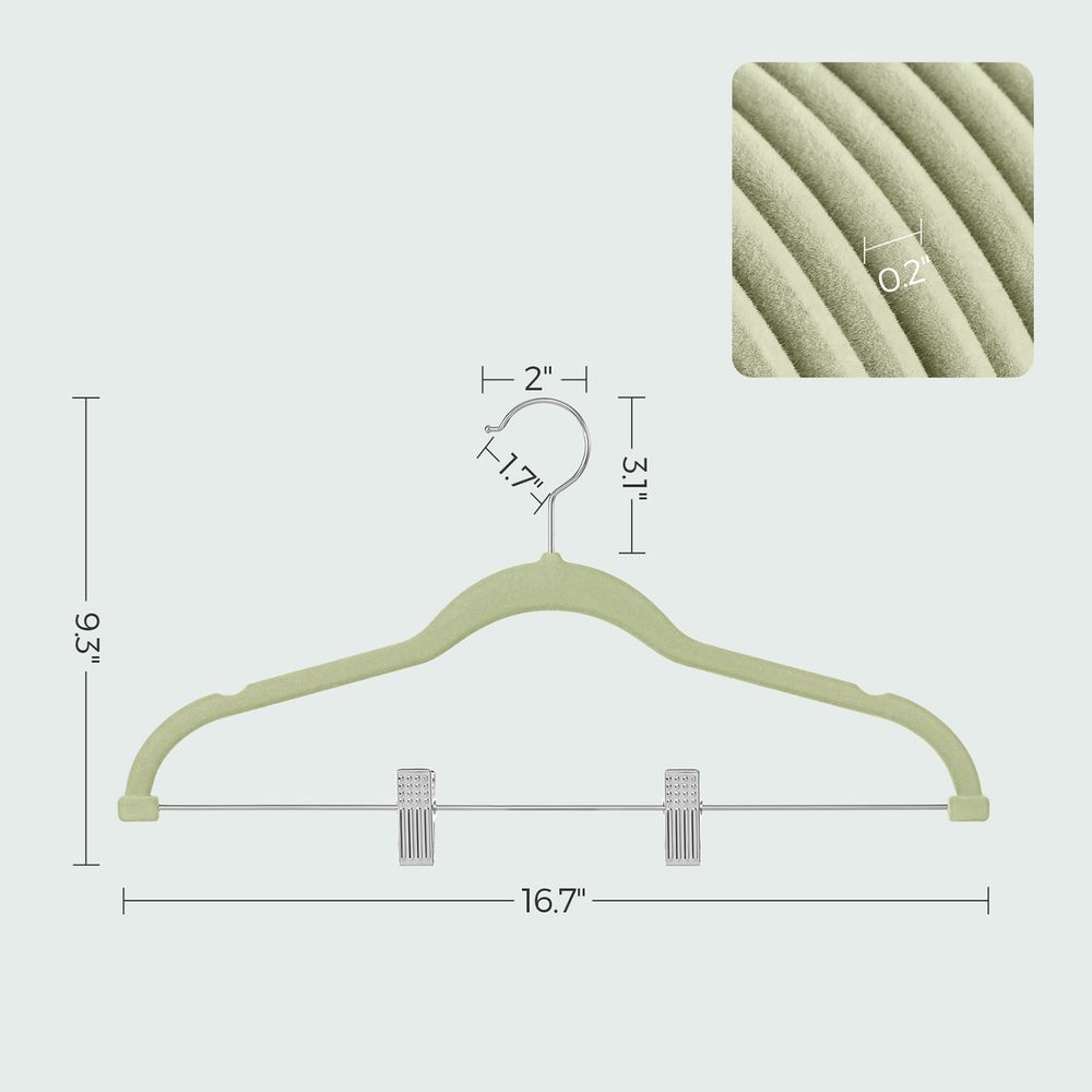 Velvet Pants Hangers | Adjustable Clips For Skirts And Trousers