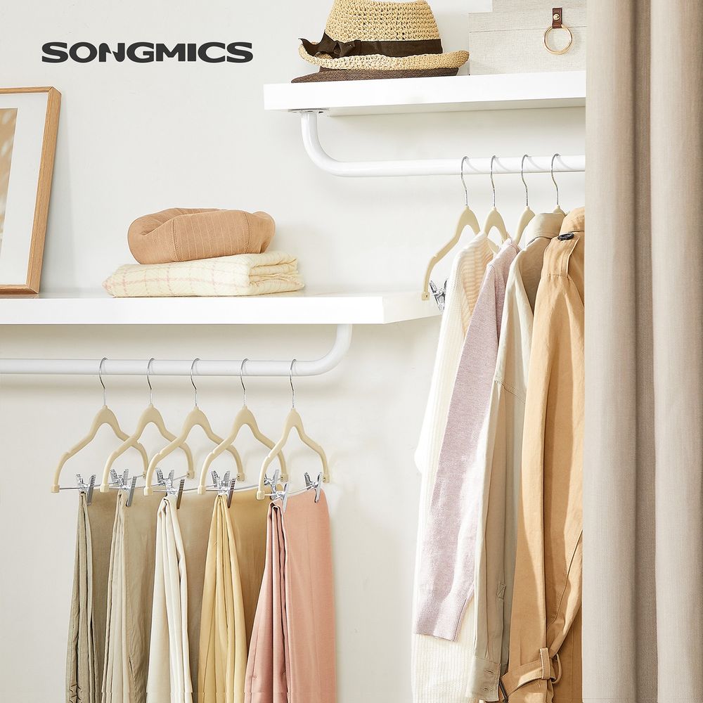 Velvet Pants Hangers | Adjustable Clips For Skirts And Trousers