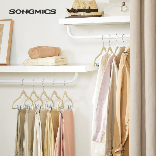 Velvet Pants Hangers | Adjustable Clips For Skirts And Trousers