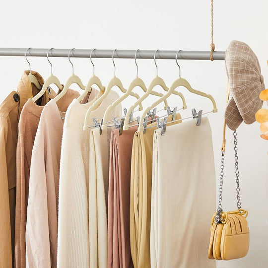 Velvet Pants Hangers | Adjustable Clips For Skirts And Trousers