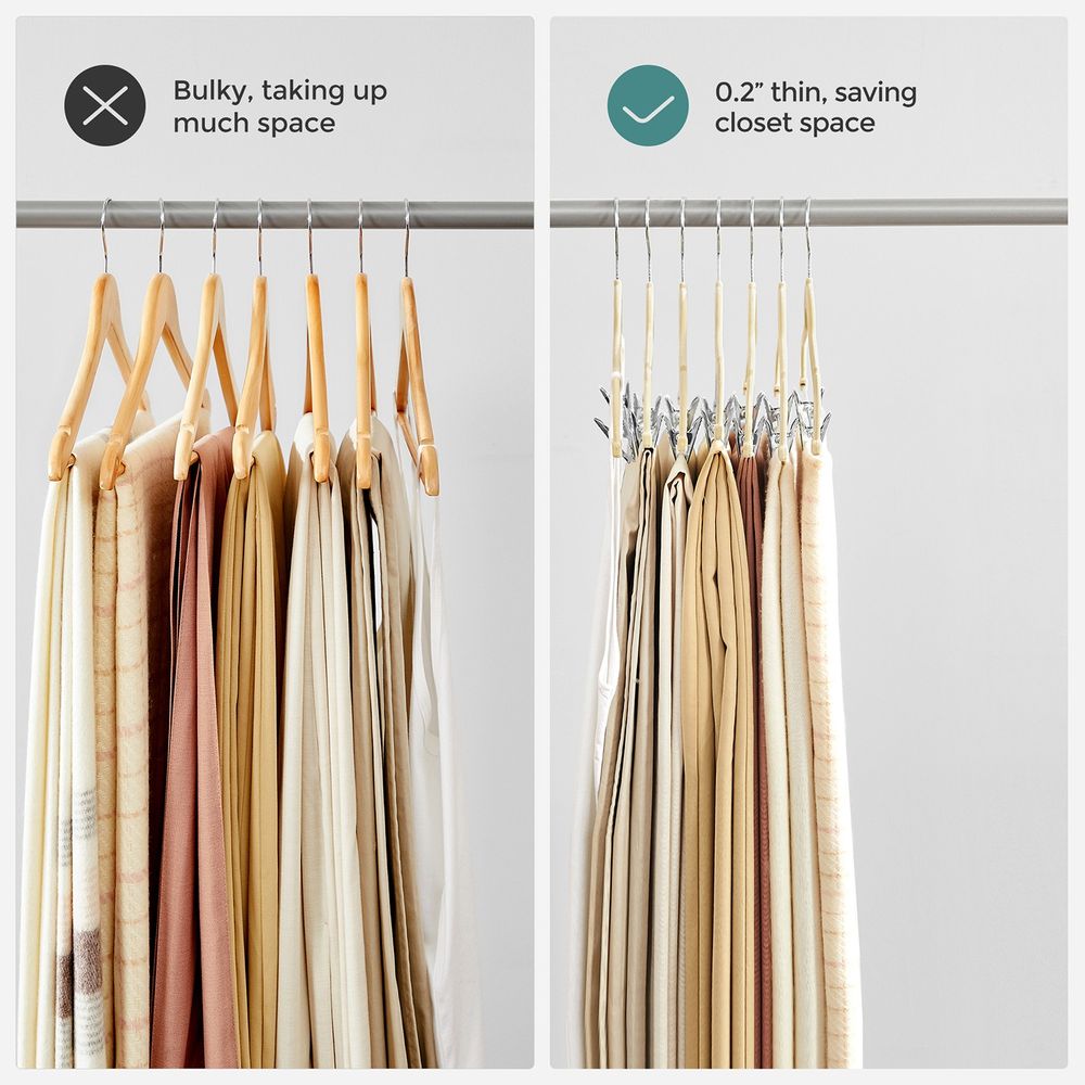 Velvet Pants Hangers | Adjustable Clips For Skirts And Trousers