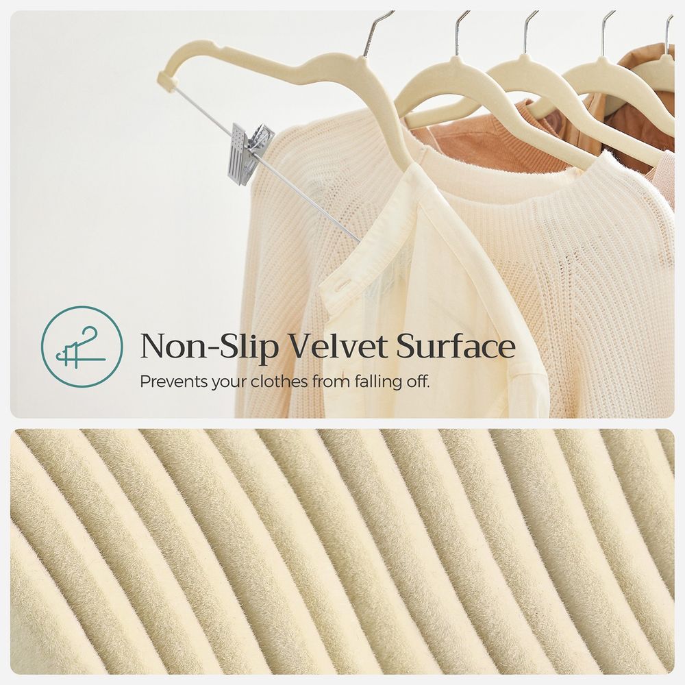 Velvet Pants Hangers | Adjustable Clips For Skirts And Trousers