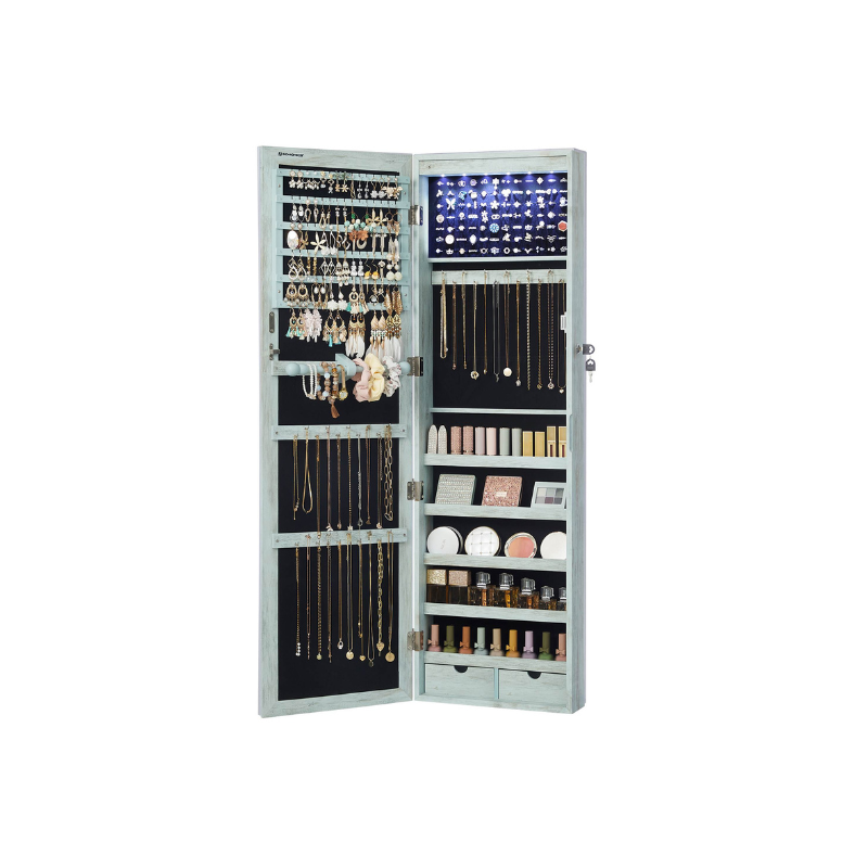 Jewelry Armoire Organizer | Full-Length Mirror Storage