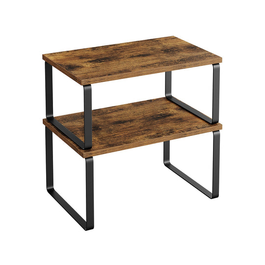 Cabinet Counter Shelves | Set of 2 Kitchen Storage Organizers