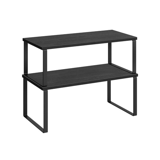 Cabinet Counter Shelves | Set of 2 Kitchen Storage Organizers