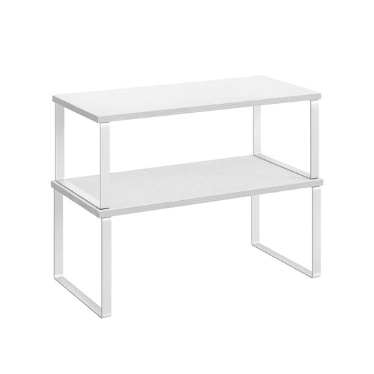 Cabinet Counter Shelves | Set of 2 Kitchen Storage Organizers