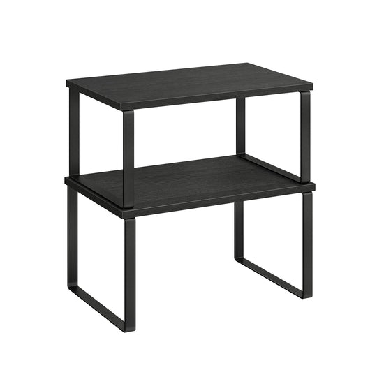 Cabinet Counter Shelves | Set of 2 Kitchen Storage Organizers