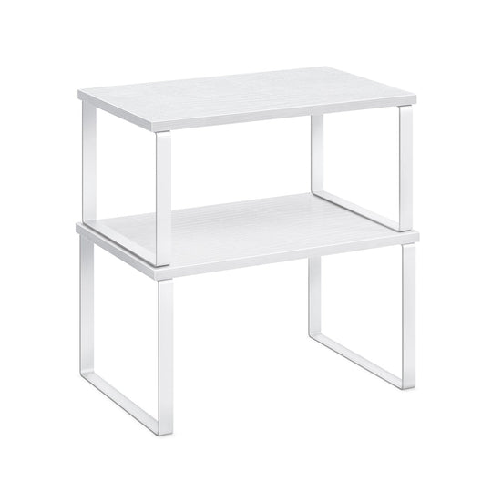 Cabinet Counter Shelves | Set of 2 Kitchen Storage Organizers