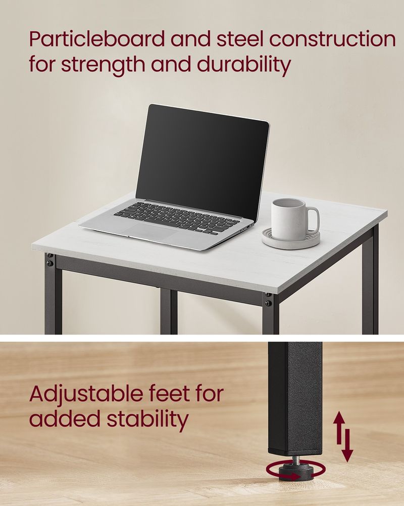 Square High Top Bar Table | Industrial Pub Table With Footrest