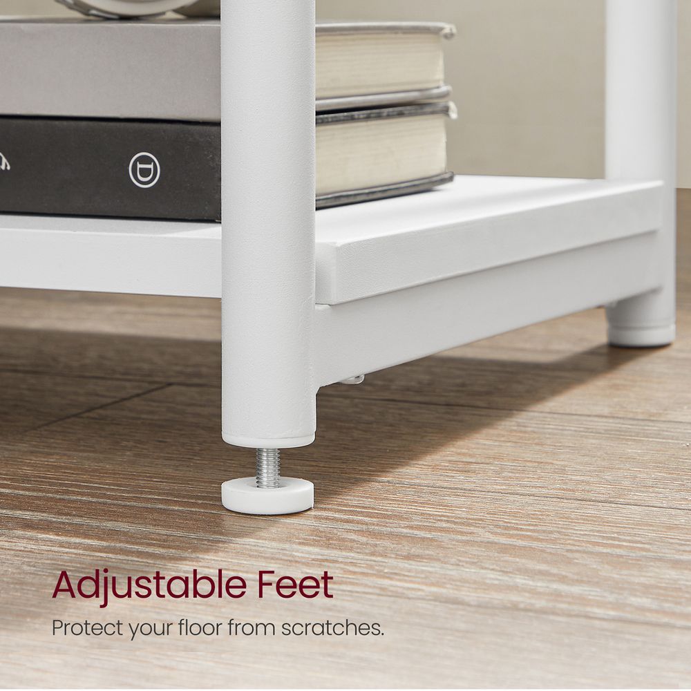 Slim Three Tier End Table | Industrial Side Table With Shelves