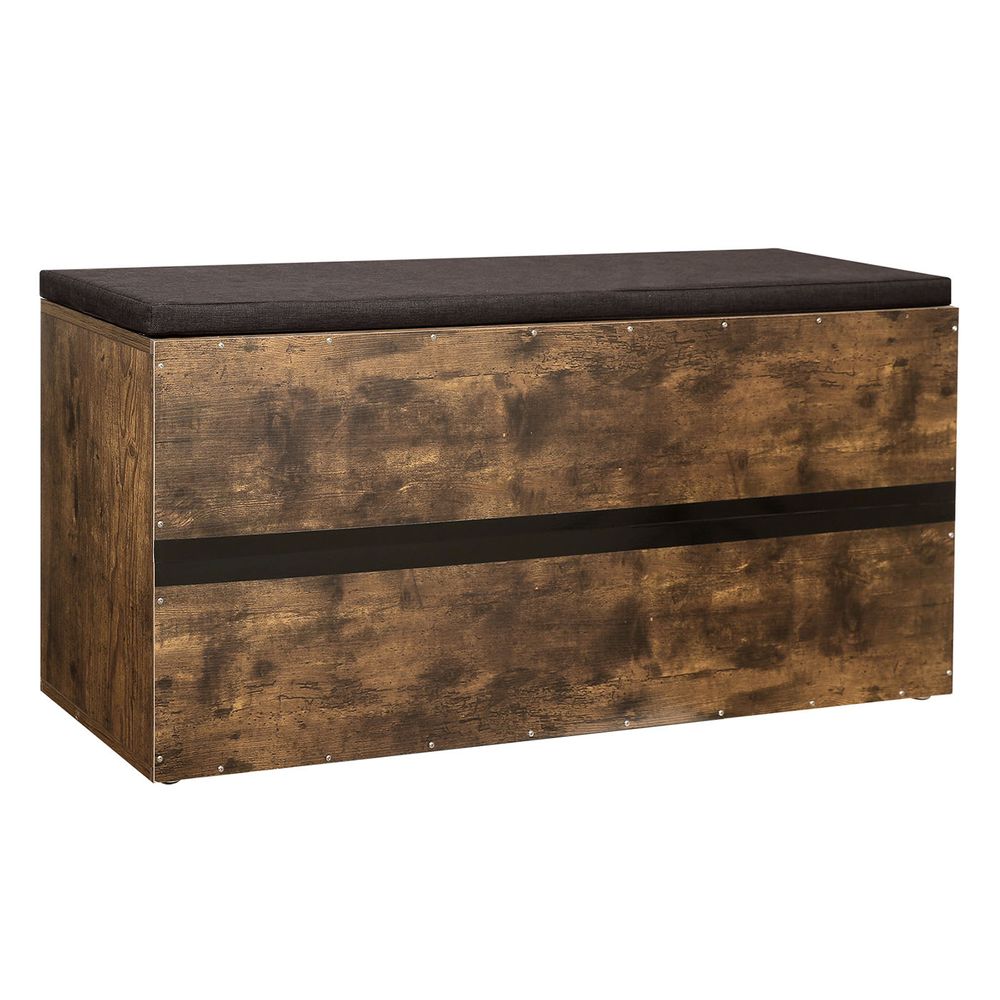Cushioned Shoe Storage Bench | Fifteen Cubby Entryway Organizer