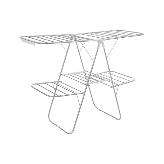 Foldable Clothes Drying Rack | 2-Level Rack With Adjustable Wings
