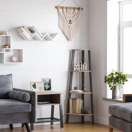 Corner Shelf Stand | 4-Tier Floor Storage Shelving