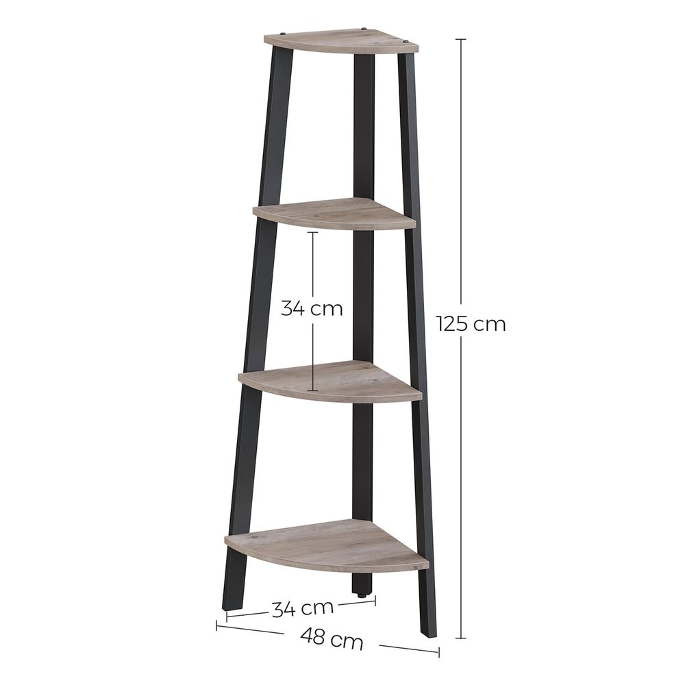 Corner Shelf Stand | 4-Tier Floor Storage Shelving