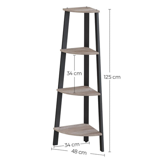 Corner Shelf Stand | 4-Tier Floor Storage Shelving