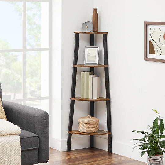 Corner Shelf Stand | 4-Tier Floor Storage Shelving