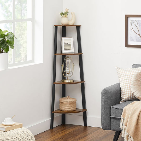 Corner Shelf Stand | 4-Tier Floor Storage Shelving