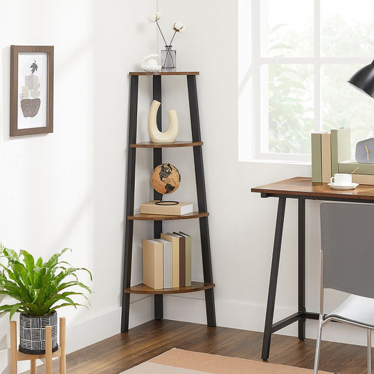 Corner Shelf Stand | 4-Tier Floor Storage Shelving