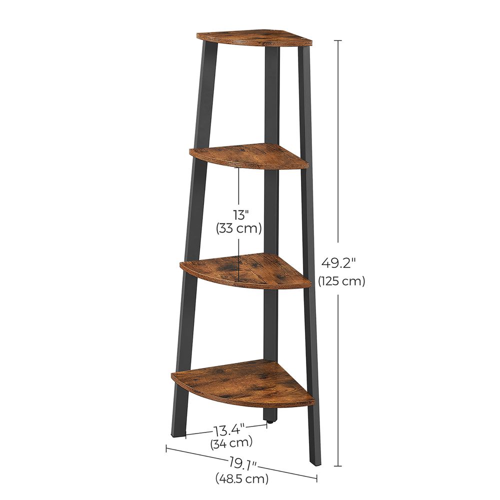 Corner Shelf Stand | 4-Tier Floor Storage Shelving