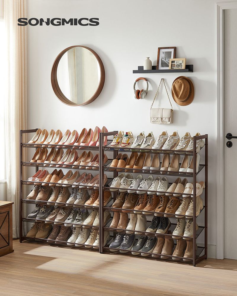 Tall Metal Shoe Rack | 12-Tier Shoe Storage
