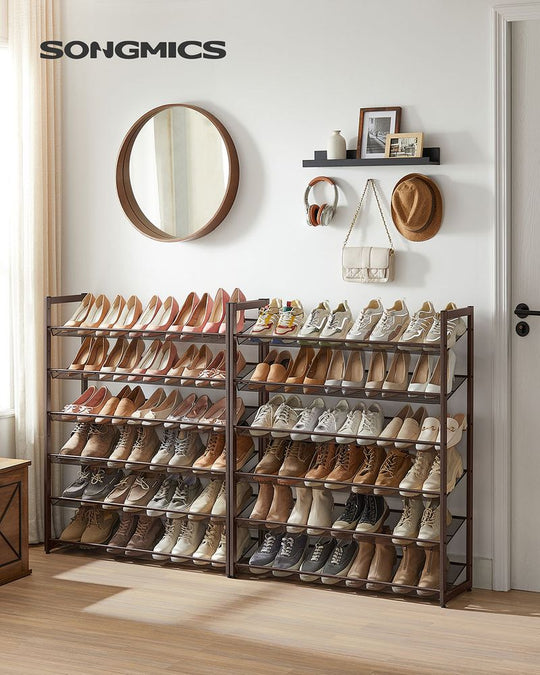 Tall Metal Shoe Rack | 12-Tier Shoe Storage