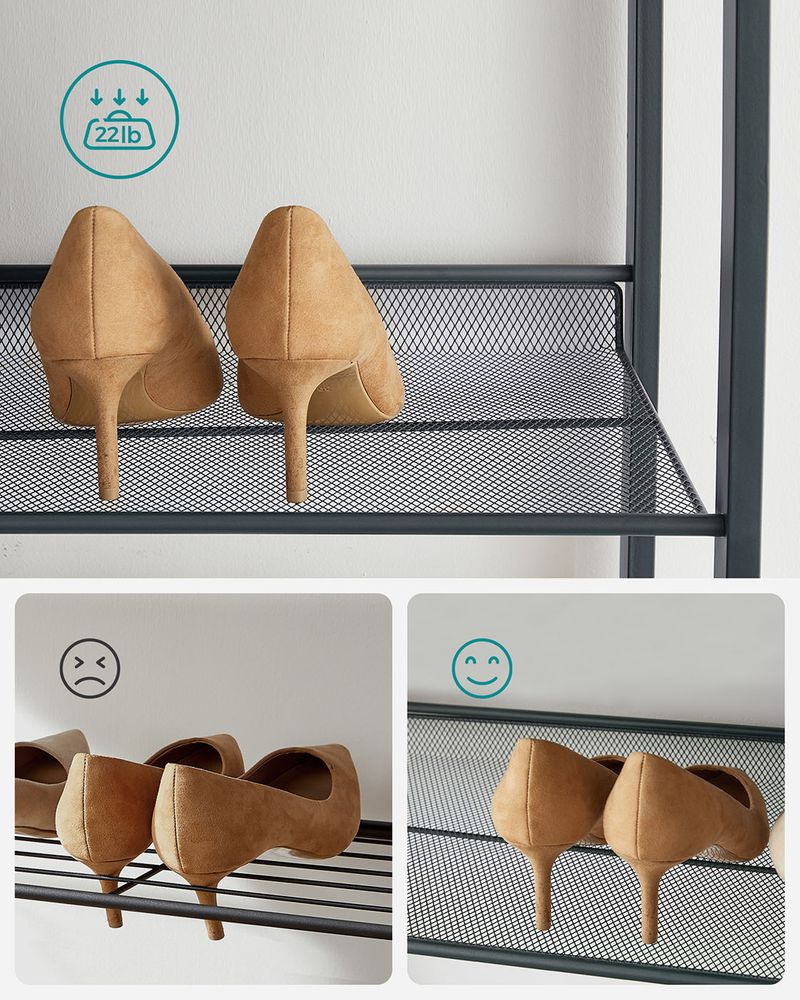 Tall Metal Shoe Rack | 12-Tier Shoe Storage