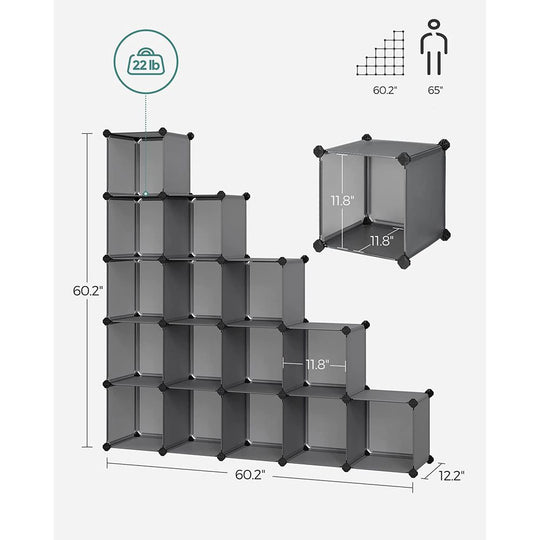 Modular Cube Storage Organizer | DIY Plastic Shelving Unit