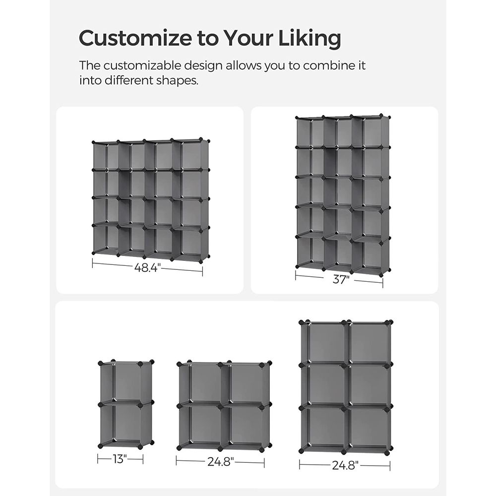 Modular Cube Storage Organizer | DIY Plastic Shelving Unit