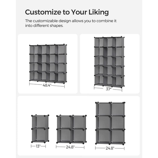 Modular Cube Storage Organizer | DIY Plastic Shelving Unit