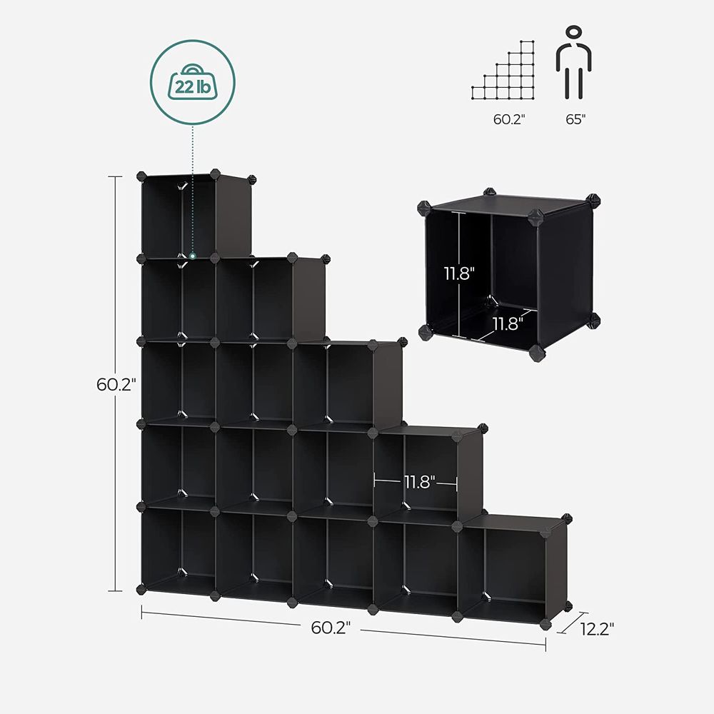 Modular Cube Storage Organizer | DIY Plastic Shelving Unit