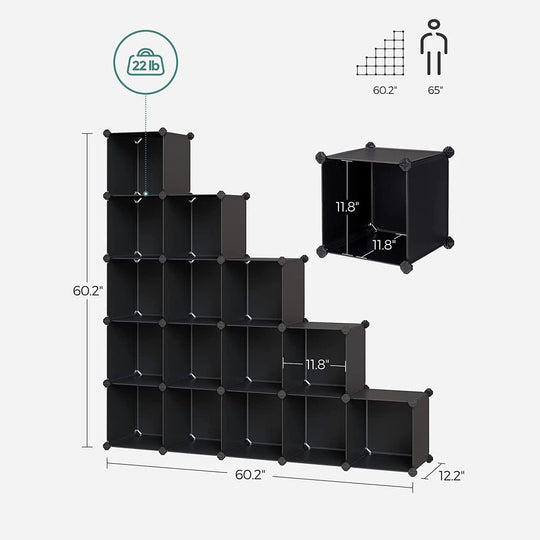 Modular Cube Storage Organizer | DIY Plastic Shelving Unit