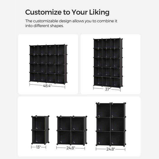 Modular Cube Storage Organizer | DIY Plastic Shelving Unit