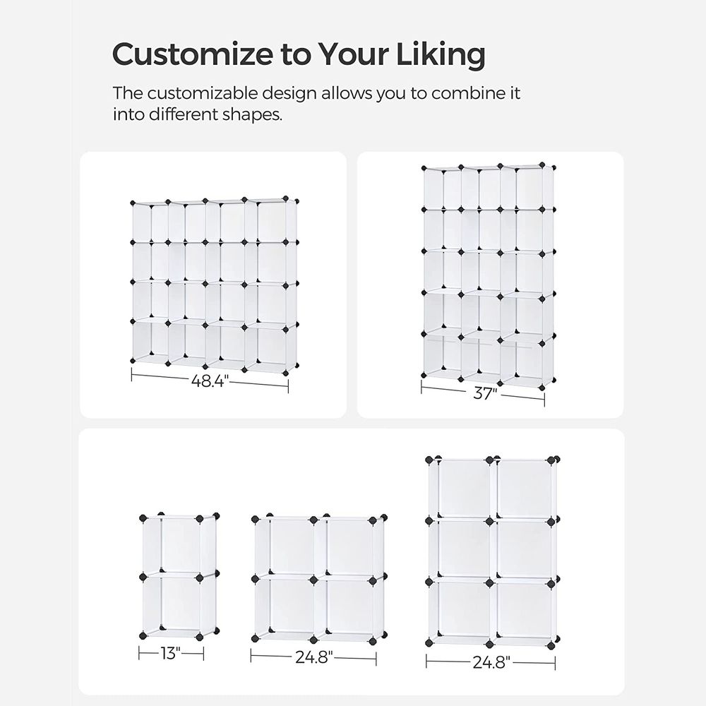 Modular Cube Storage Organizer | DIY Plastic Shelving Unit