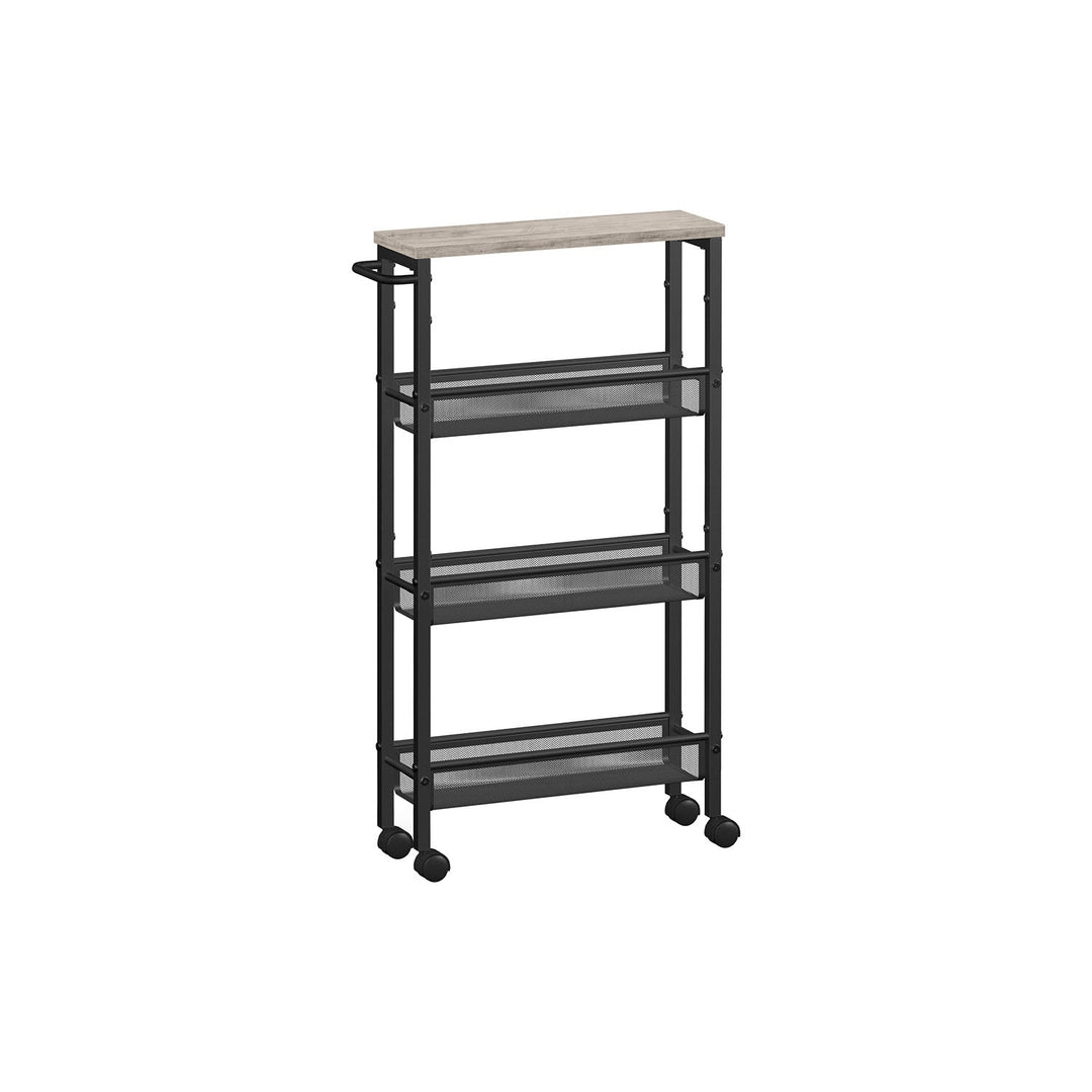 Slim Rolling Storage Cart | Multi-Tier Wheeled Shelving