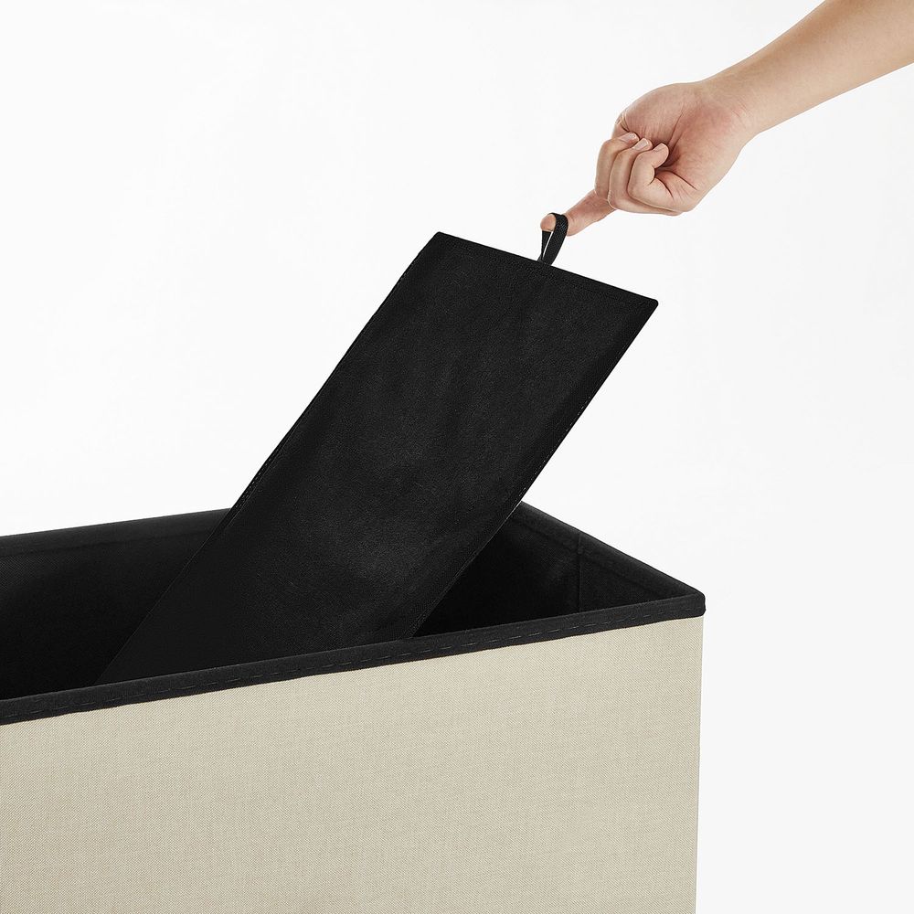 Storage Ottoman Bench | Folding Upholstered Seating With Storage