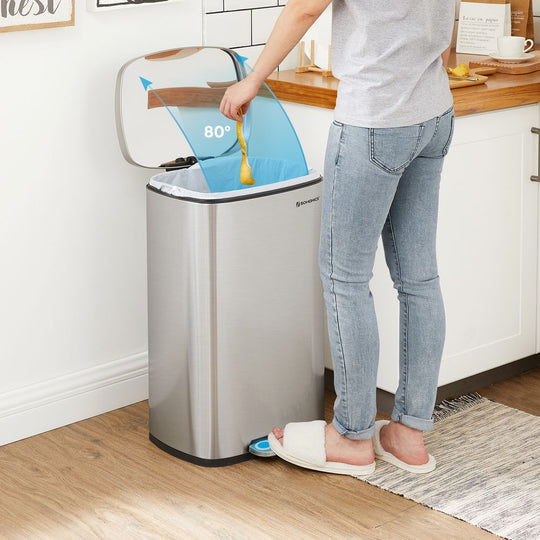 Step Pedal Trash Can | Quiet Close Lid For Kitchens