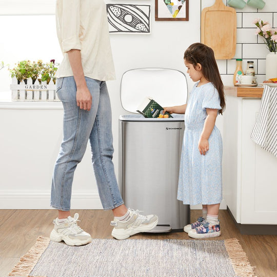 Step Pedal Trash Can | Quiet Close Lid For Kitchens