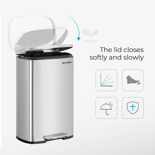 Step Pedal Trash Can | Quiet Close Lid For Kitchens