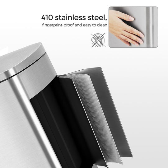 Step Pedal Trash Can | Quiet Close Lid For Kitchens