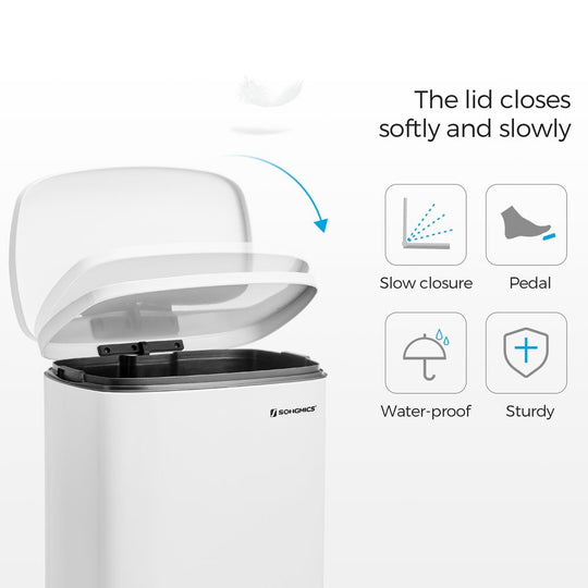Step Pedal Trash Can | Quiet Close Lid For Kitchens