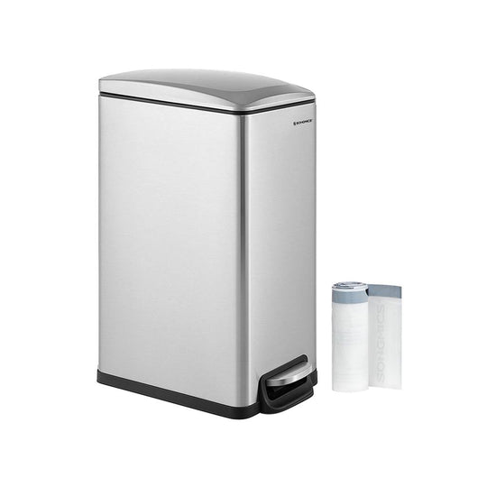 Slim Step Trash Can | Quiet Close Lid For Narrow Spaces