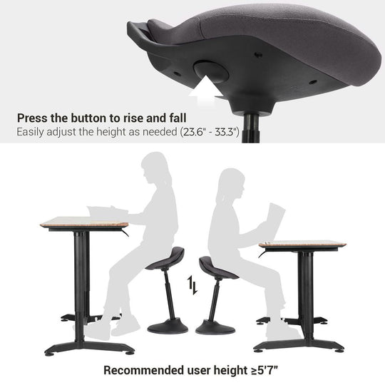 Standing Desk Stool | Adjustable Height Sit-Stand Chair