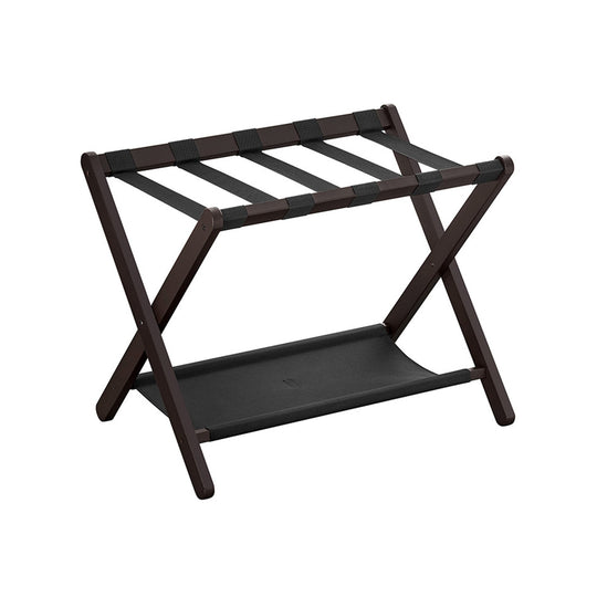 Folding Luggage Rack | Suitcase Stand With Lower Shelf
