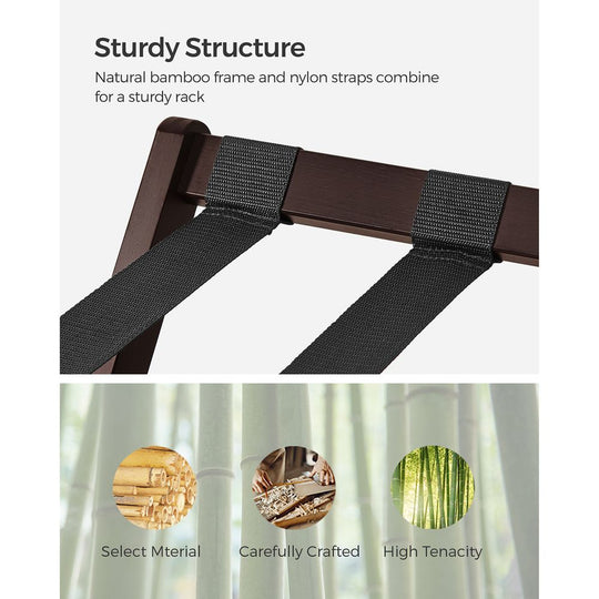 Folding Luggage Rack | Suitcase Stand With Lower Shelf
