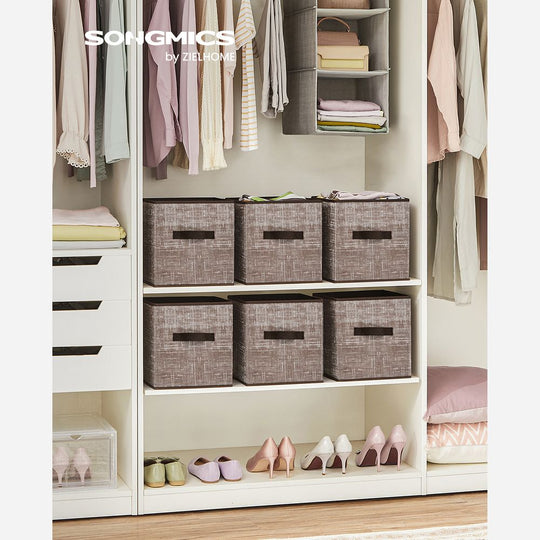 Fabric Storage Cubes | Set of 6 Foldable Storage Bins