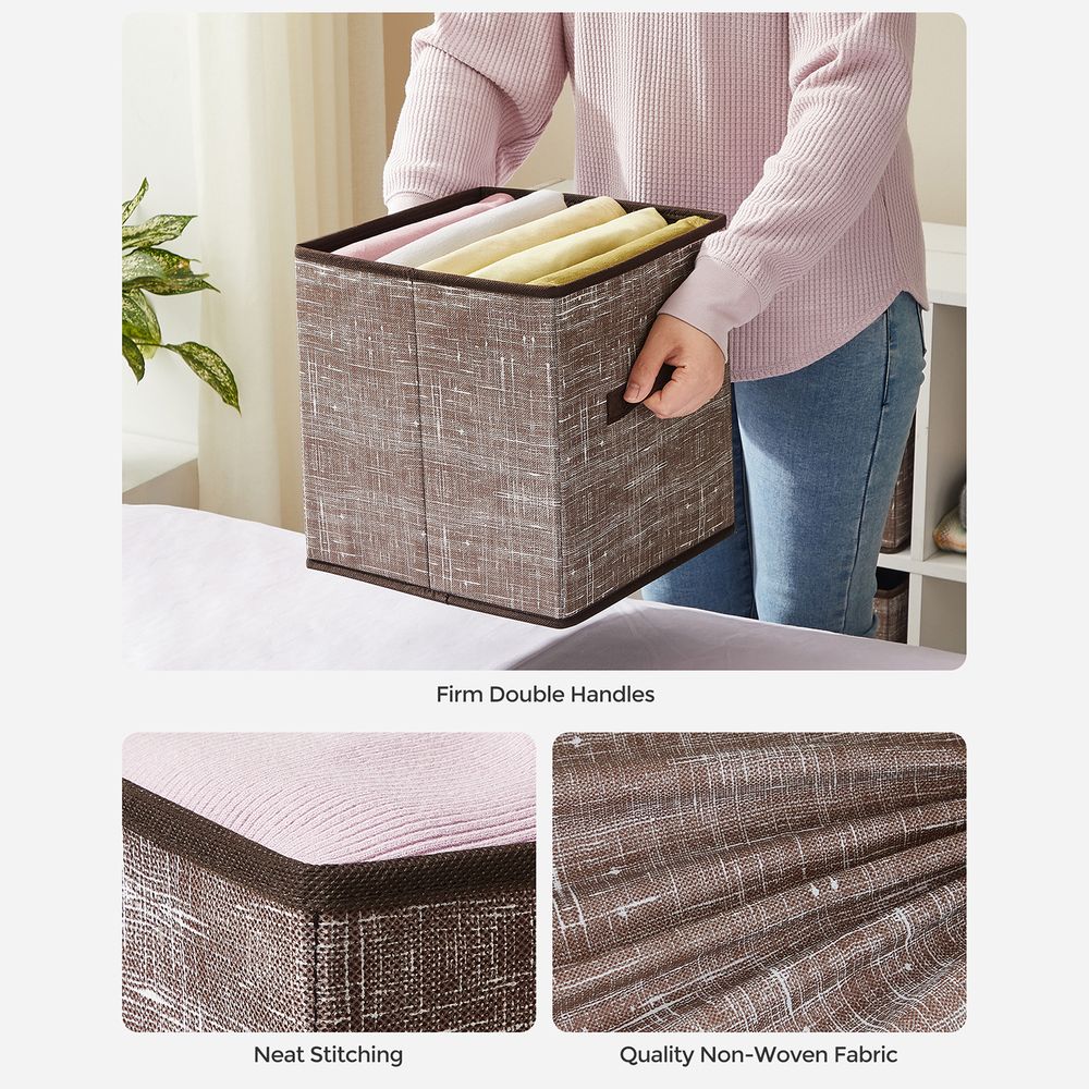 Fabric Storage Cubes | Set of 6 Foldable Storage Bins