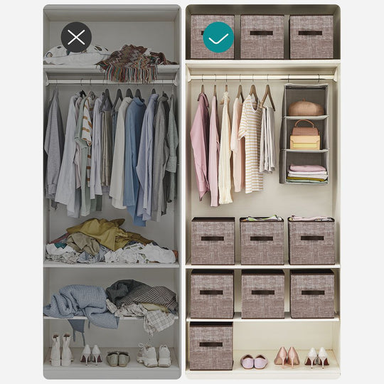 Fabric Storage Cubes | Set of 6 Foldable Storage Bins