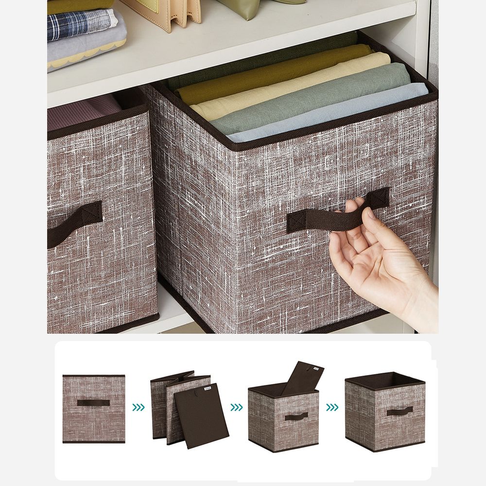 Fabric Storage Cubes | Set of 6 Foldable Storage Bins