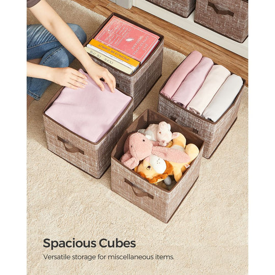Fabric Storage Cubes | Set of 6 Foldable Storage Bins